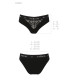 Трусики з широкою гумкою і мереживом Passion PS001 PANTIES black, size XL