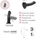 Насадка для страпона Strap-On-Me Mono Density Dildo Violet M, диам. 3,3см, одношаровий силікон, гнуч