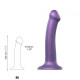 Насадка для страпона Strap-On-Me Mono Density Dildo Violet M, диам. 3,3см, одношаровий силікон, гнуч