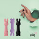 Міні-вібратор FeelzToys Mister Bunny Black з двома насадками