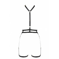 Портупея-стрепи з подвійним ремінцем DENIRA black S/M - Passion Exclusive