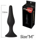 Анальна пробка з присоскою MAI Attraction Toys №33 Black, довжина 11,5cм, діаметр 3см