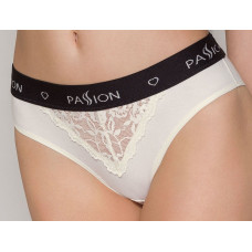 Трусики з широкою гумкою і мереживом Passion PS001 PANTIES ecru, size L