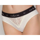 Трусики з широкою гумкою і мереживом Passion PS001 PANTIES ecru, size L