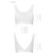 Топ з прозорою вставкою Passion PS002 TOP white, size L