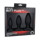 Набір анальних пробок Nexus Butt Plug Trio, макс. діаметр 3–4–5 см