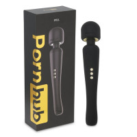 Вібромасажер Wand з трьома насадками Pornhub Spell Wand Set, потужний