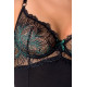 Корсет з пажами FLORIS CORSET black L/XL - Passion Exclusive, трусики