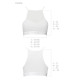 Спортивний топ з прозорою вставкою Passion PS006 TOP white, size L