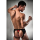 Чоловічі трусики з червоним гульфіком Passion 007 THONG red S/M