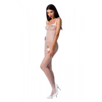 Бодістокінг Passion BS071 white, комбінезон на бретелях Бодістокінг Passion BS071 white, комбінезон на бретелях