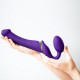 Безремінний страпон з вібрацією Strap-On-Me Vibrating Violet M, діаметр 3,3см, пульт ДК, регульовани