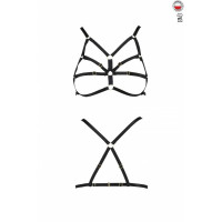 Бюстгальтер-стрепи ARMANDA BRA black L/XL - Passion Exclusive
