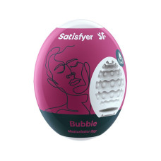 Самозмащувальний мастурбатор-яйце Satisfyer Masturbator Egg Bubble, одноразовий, не потребує змазки