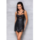 Бебі-дол з еко-шкіри та мережива Loona Chemise black S/M - Passion