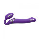 Безремінний страпон з вібрацією Strap-On-Me Vibrating Violet L, діам. 3,7см, пульт ДК, регульований