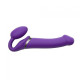 Безремінний страпон з вібрацією Strap-On-Me Vibrating Violet L, діам. 3,7см, пульт ДК, регульований