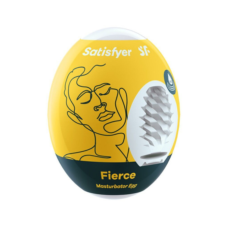 Самозмащувальний мастурбатор-яйце Satisfyer Masturbator Egg Fierce, одноразовий, не потребує змазки