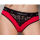 Трусики з широкою гумкою і мереживом Passion PS001 PANTIES red/black, size L