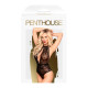 Боді з глибоким декольте та високими трусиками Penthouse - Toxic Powder Black L/XL