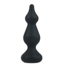 Анальна пробка Adrien Lastic Amuse Mini Black (S) з двома переходами, макс. діаметр 3 см