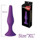 Анальна пробка з присоскою MAI Attraction Toys №35 Purple, довжина 15,5 см, діаметр 3,8см