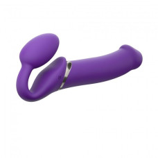 Безремінний страпон з вібрацією Strap-On-Me Vibrating Violet XL, діам. 4,5см, пульт ДК, регульований