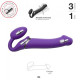 Безремінний страпон з вібрацією Strap-On-Me Vibrating Violet XL, діам. 4,5см, пульт ДК, регульований