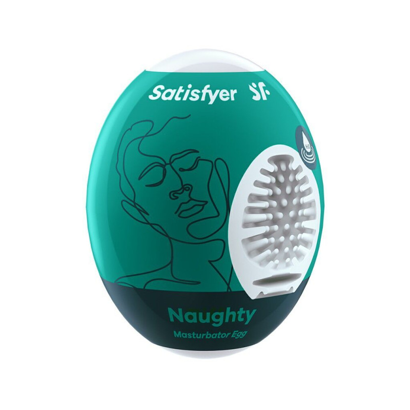 Самозмащувальний мастурбатор-яйце Satisfyer Masturbator Egg Naughty, одноразовий, не потребує змазки