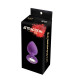 Анальна пробка з кристалом MAI Attraction Toys №49 Purple, довжина 9,5 см, діаметр 4 см