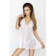 Прозора сорочка бебі дол JANET CHEMISE white L/XL - Passion, трусики