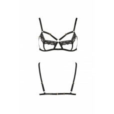 Бюстгальтер-стрепи з мереживом SOLON BRA black L/XL - Passion Exclusive