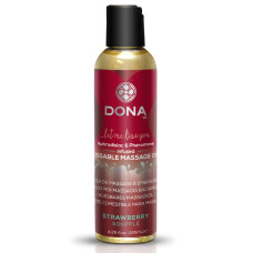 Масажна олія DONA Kissable Massage Oil Strawberry Souffle (110 мл) можна для оральних пестощів