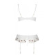 Сексуальний комплект з поясом для панчіх LOVELIA SET white L/XL - Passion