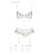 Сексуальний комплект з поясом для панчіх LOVELIA SET white L/XL - Passion