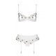 Сексуальний комплект з поясом для панчіх LOVELIA SET white L/XL - Passion