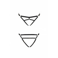 Трусики стрінги зі стреп KELIS THONG black L/XL - Passion Exclusive