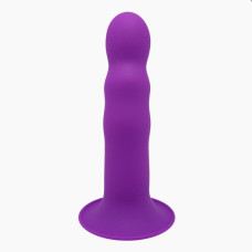 Дилдо з присоскою Adrien Lastic Hitsens 3 Purple, відмінно для страпона, діаметр 4,1 см, довжина 18,