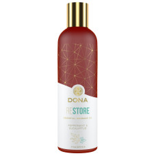 Натуральна масажна олія DONA Restore – Peppermint & Eucalyptus (120 мл) з ефірними оліями