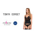 (SALE) Корсет з пажами TONYA CORSET black S/M - Passion Exclusive, трусики