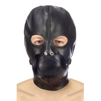 Капюшон з кляпом для БДСМ Fetish Tentation BDSM hood in leatherette with removable gag