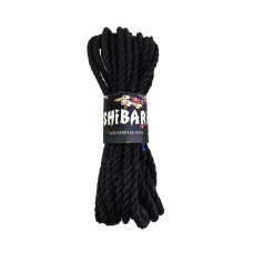 Джутова мотузка для шібарі Feral Feelings Shibari Rope, 8 м чорна