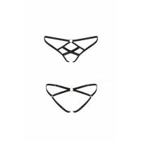 Трусики зі стреп NICKY THONG black S/M - Passion Exclusive