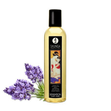 Масажна олія Shunga Sensation – Lavender (250 мл) натуральна зволожувальна