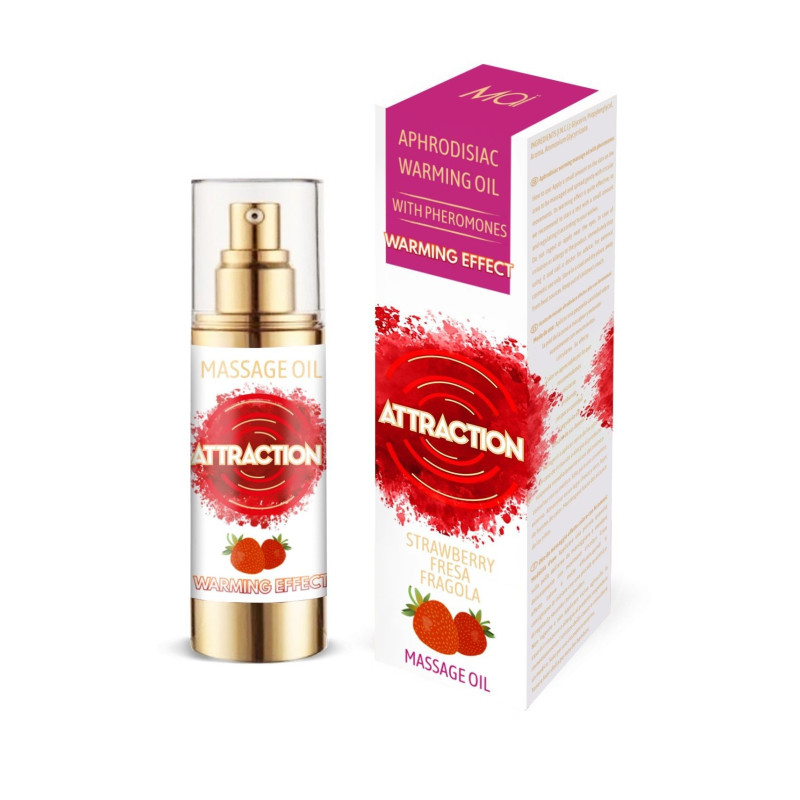 Розігрівальна масажна олія з феромонами MAI PHEROMON MASSAGE OIL — STRAWBERRY (30 мл)