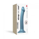 Насадка для страпона Strap-On-Me Mono Density Dildo Blue M, діам. 3,3см, одношаровий силікон, гнучки