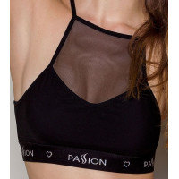 Спортивний топ з прозорою вставкою Passion PS006 TOP black, size S